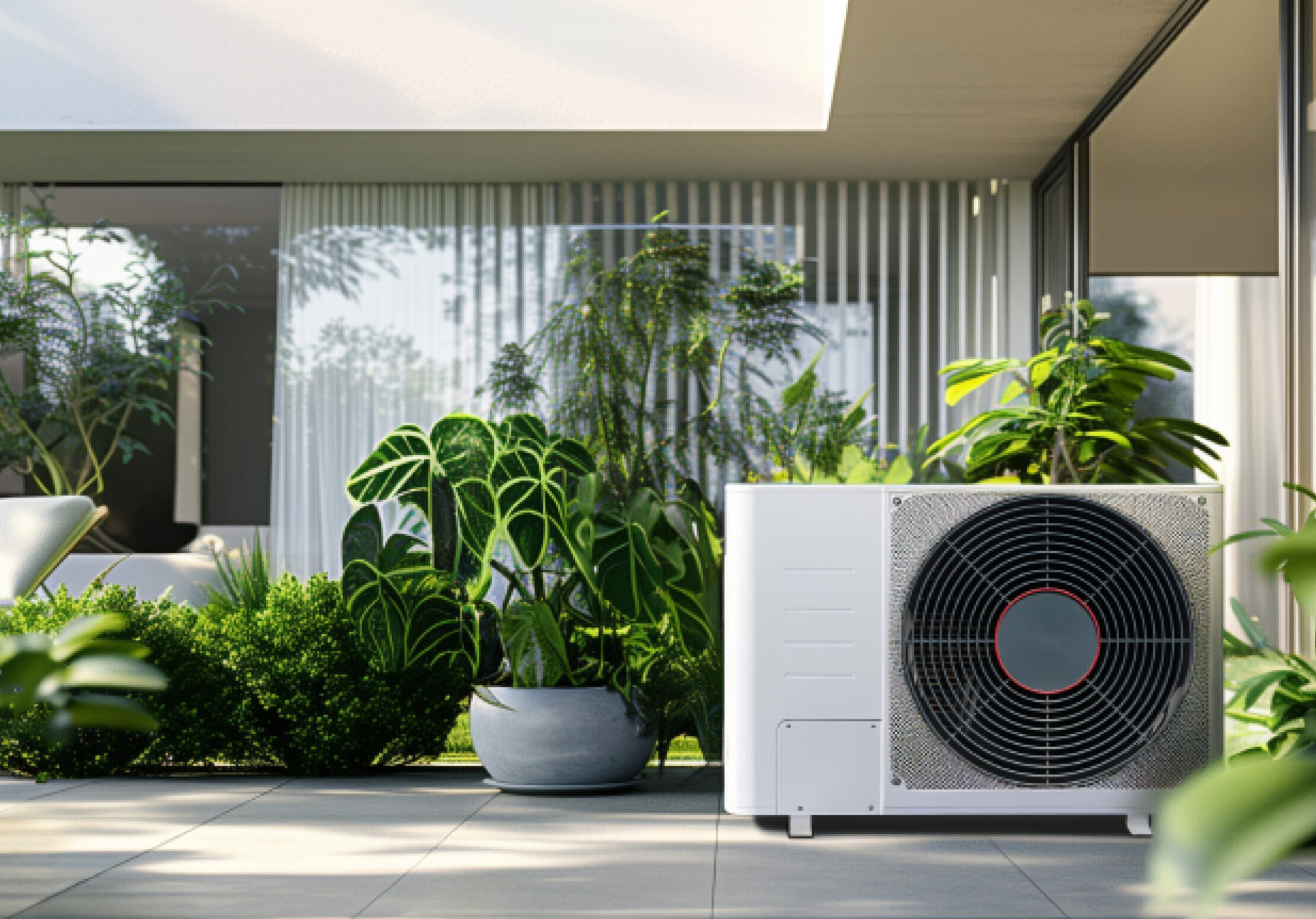 Foto einer Wärmepumpe